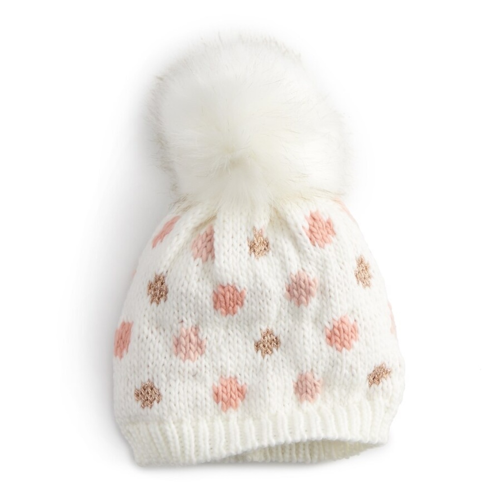 lc Lauren Conrad polka dot beanie hat nwt